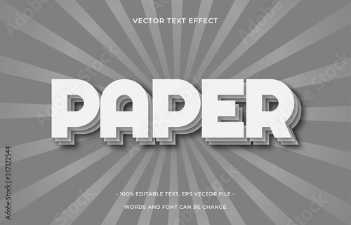 Paper editable text effect