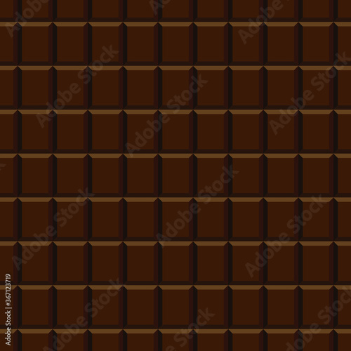 Chocolate bar brown background, seamless pattern, vector illustration