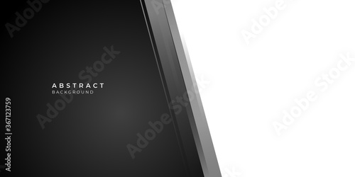 Modern simple business black presentation background on white background