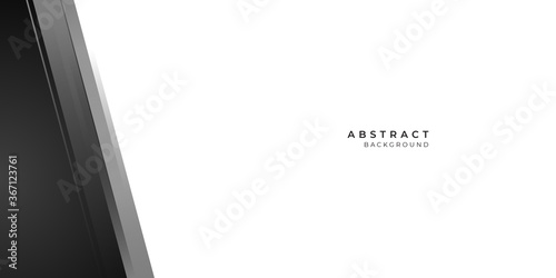 Modern simple business black presentation background on white background