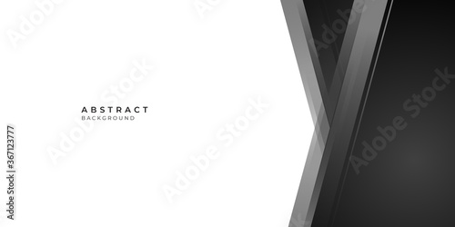 Modern simple business black presentation background on white background