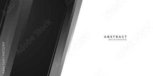 White black hafltone presentation background. Vector illustration design for presentation, banner, cover, web, flyer, card, poster, wallpaper, texture, slide, magazine, and powerpoint. photo