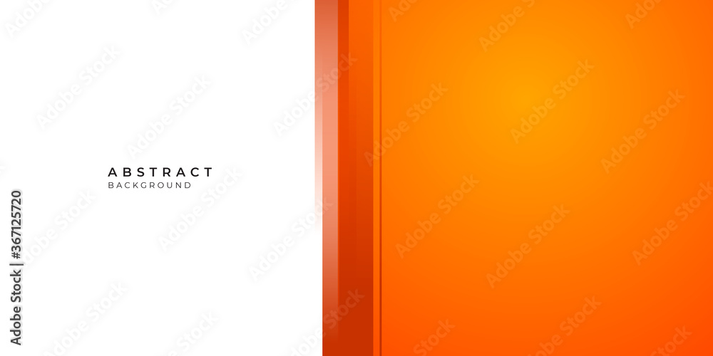 Abstract yellow and orange warm tone background with simply curve lighting element and white copy blank space