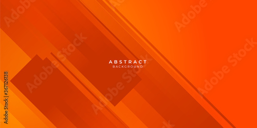 Paper layer abstract geometric orange background. Rectangle and lines use for banner, cover, poster, wallpaper, design with space for text. Business report cover background design