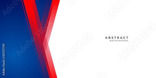 Simple shiny red blue element on white background for presentation design and social media post stories template