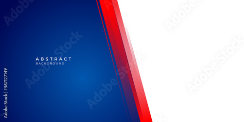 Simple shiny red blue element on white background for presentation design and social media post stories template