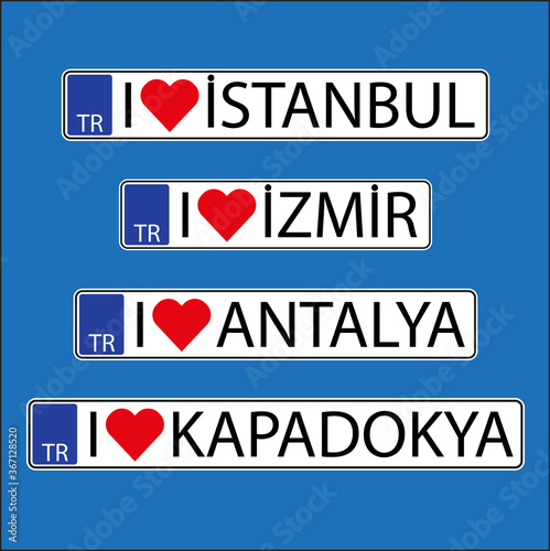 Turkey Number Plate Souvenir