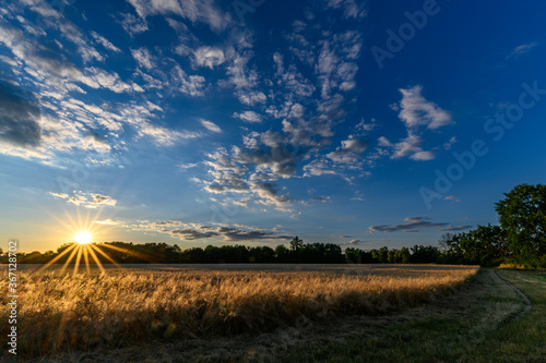 Sonnenuntergang in Mühlheim am Main