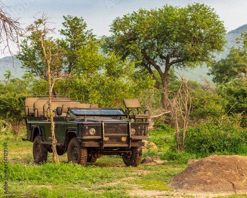 African Safari car display in the wilderness