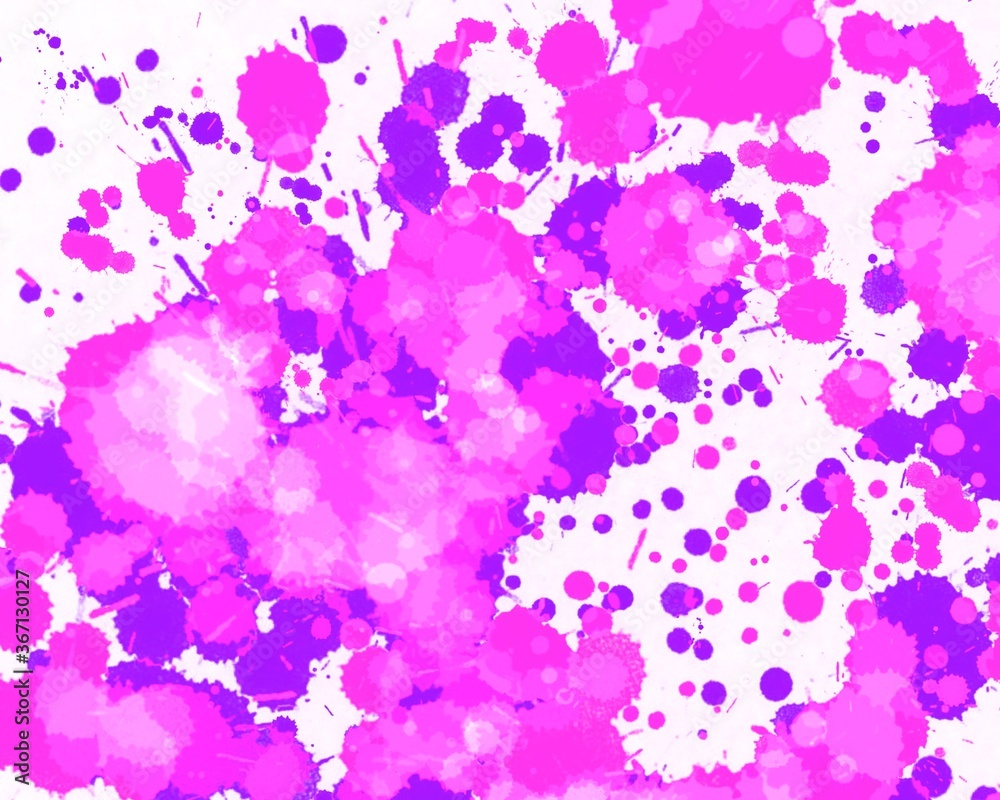 abstract background with pink paint splashes