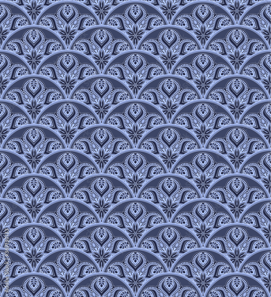 Vector seamless pattern. Ethnic nature background