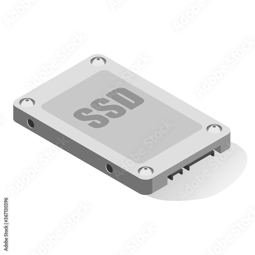 SSD icon, Solid State Drive storage device
