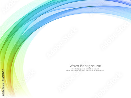 Modern colorful wave decorative background
