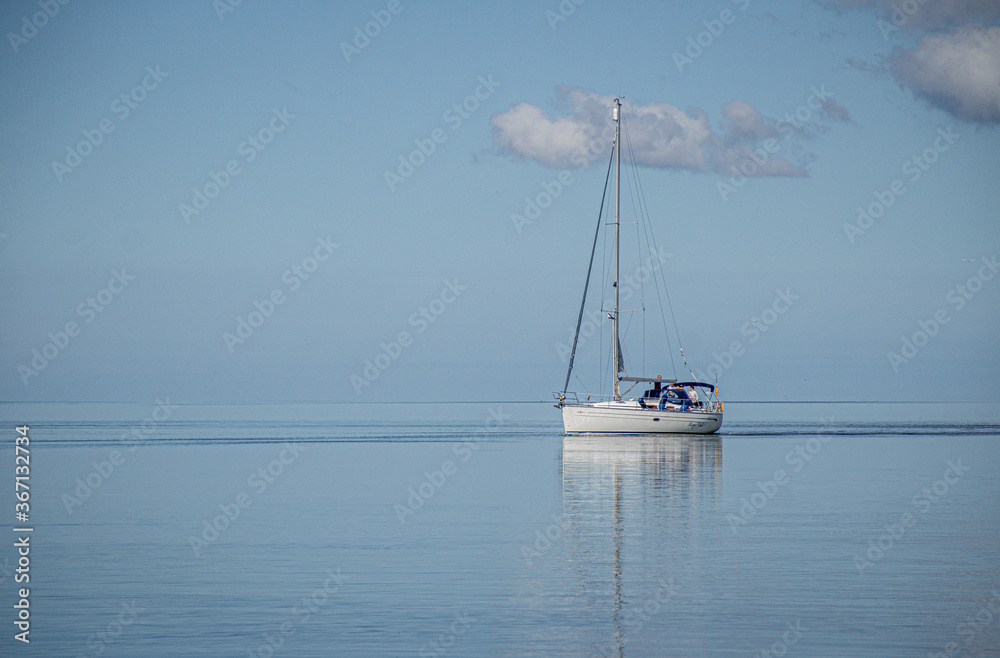 Ship on Still Waters in the Netherlands