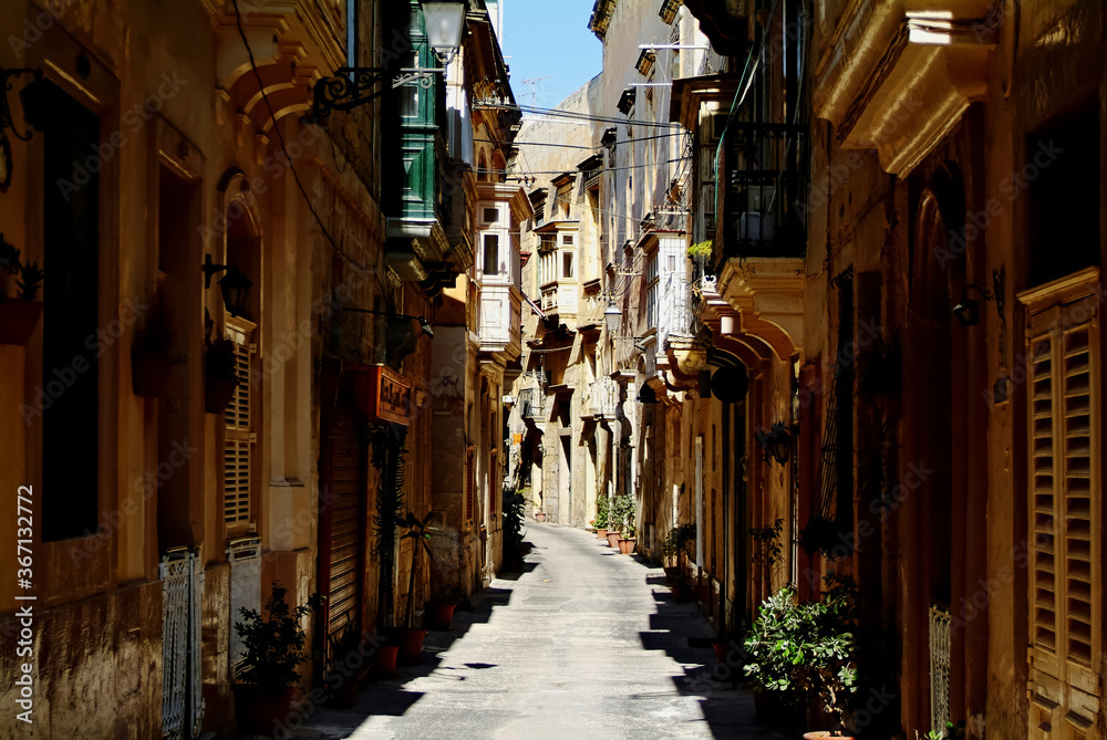 Street View Of The Malta Old Town