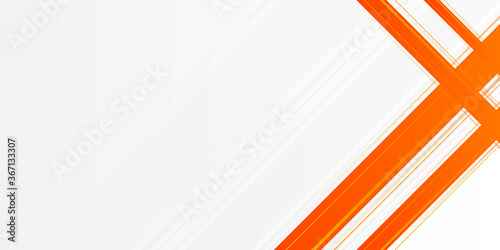 Simple orange white presentation background with blank white copy space