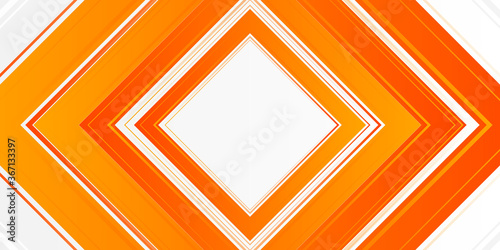 Modern simple orang white geometric background for presentation design with arrow shapes
