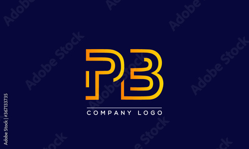 Creative letters PB or BP Logo Design Vector Template. Initial Letters PB logo Design	