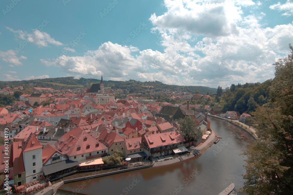 panorama of Cesky Krumlov panorama of Cesky Krumlov