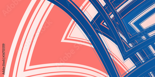 Fototapeta Naklejka Na Ścianę i Meble -  Modern abstract red blue presentation background with  curve wave lines texture