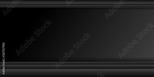 Black presentation background with 3d overlap layers