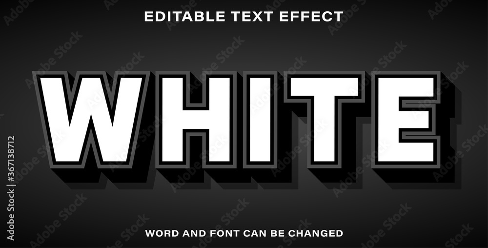 Text effect white