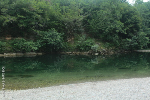 river in the forest in Navarra, Spain
