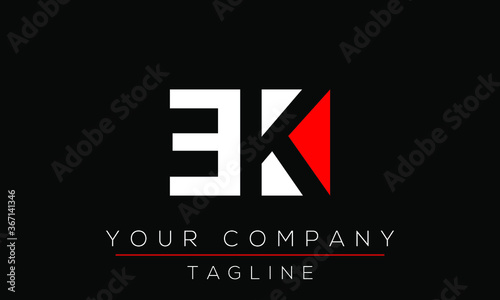 Letter EK Logo Design, Creative Modern Icon EK E K 