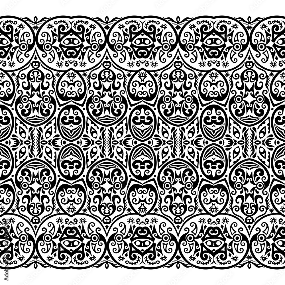 Fototapeta premium Vector ethnic nature ornamental background