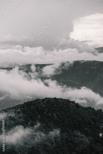 fog in the mountains