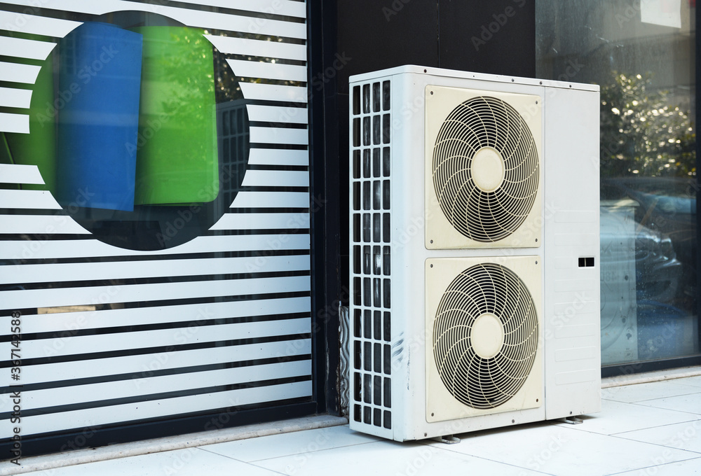 Air condition outdoor unit compressor install outside.Condensing unit