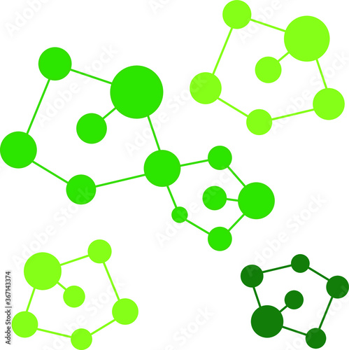 3d model of molecule. Vector illustration.