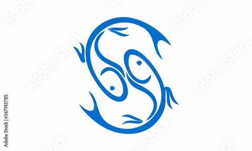 abstract fish logo