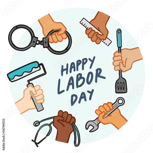 US National Labor Day Illustration