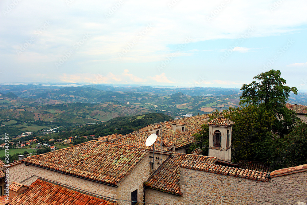 Panoramic view of Italy from San Marino Panoramic view of Italy from San Marino