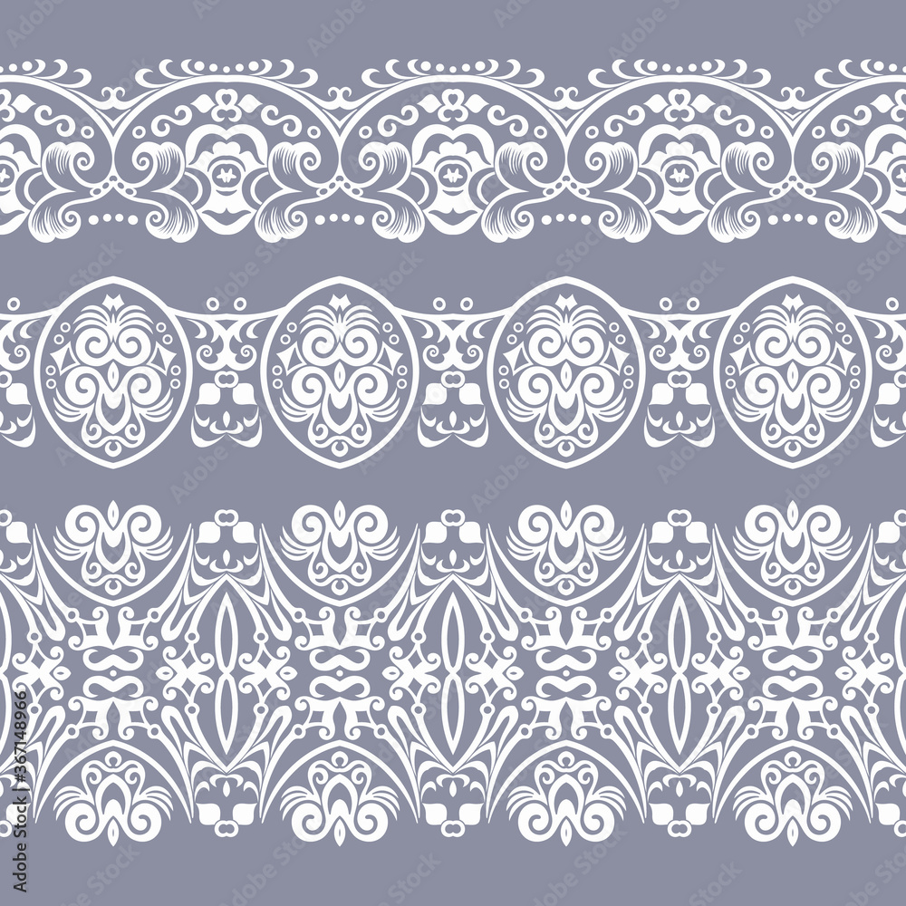 Naklejka premium Abstract ethnic nature seamless line art stripes