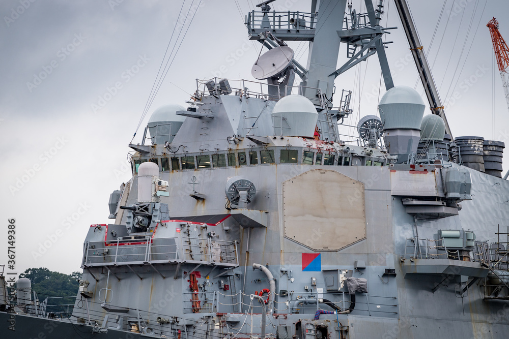 アメリカ海軍のイージス駆逐艦の艦橋 foto de Stock Adobe Stock