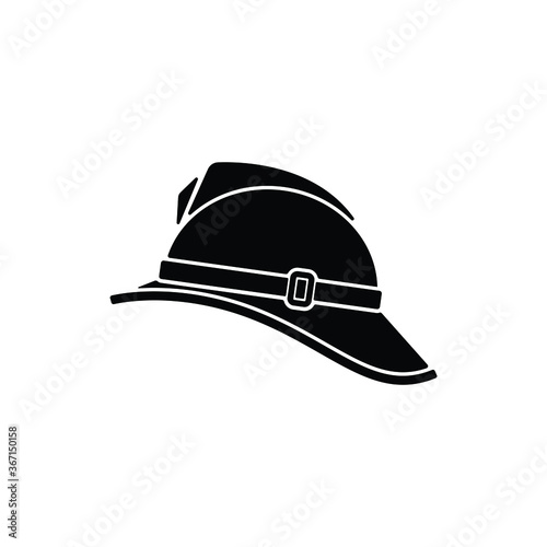 Firefighter helmet icon isolated on white background
