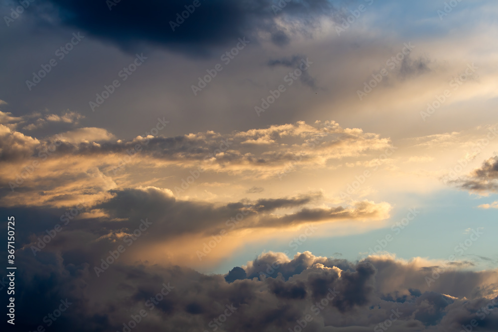 Obraz premium Sunset sky. Clouds. Beautiful natural background.