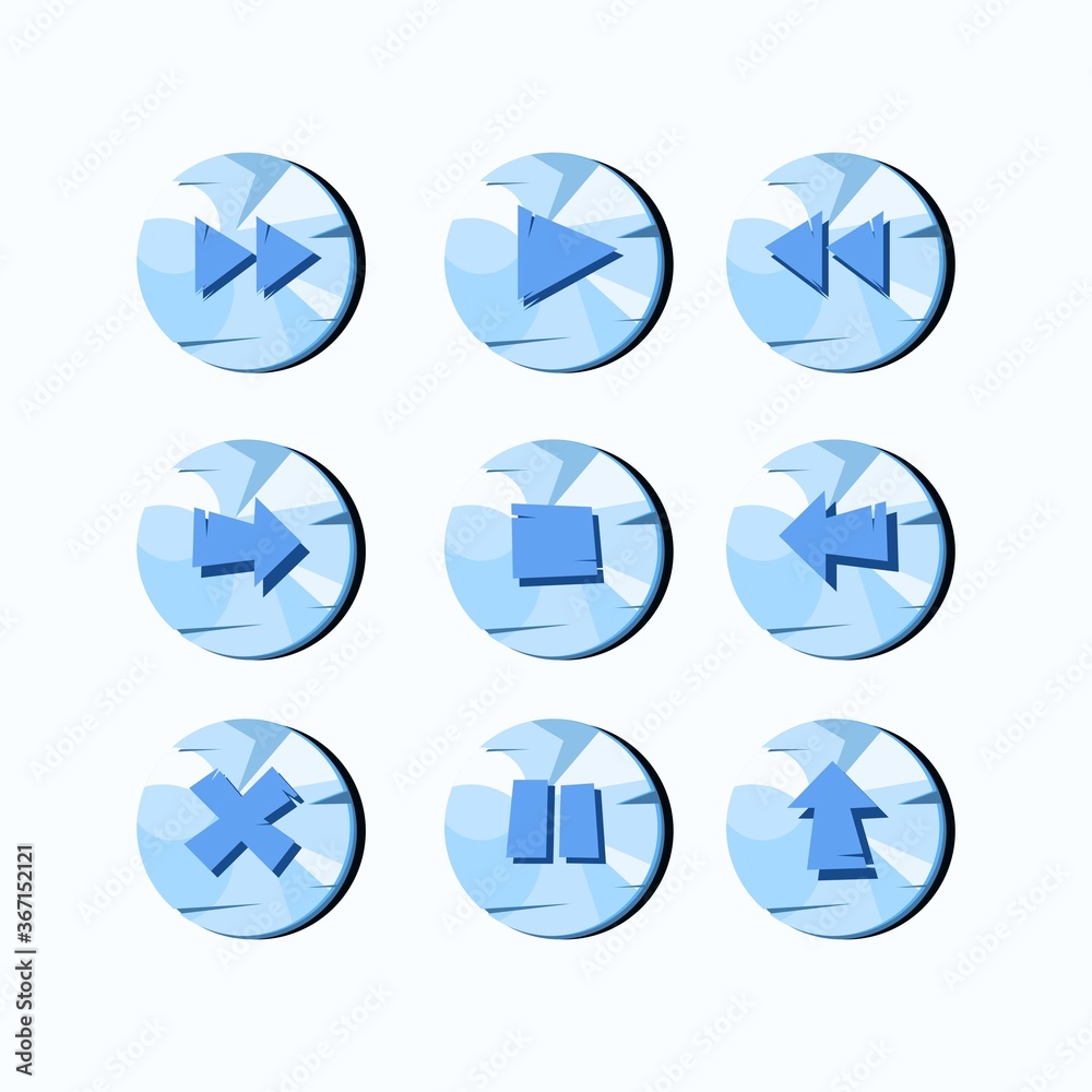 set button ice texture element game set button ice texture element game