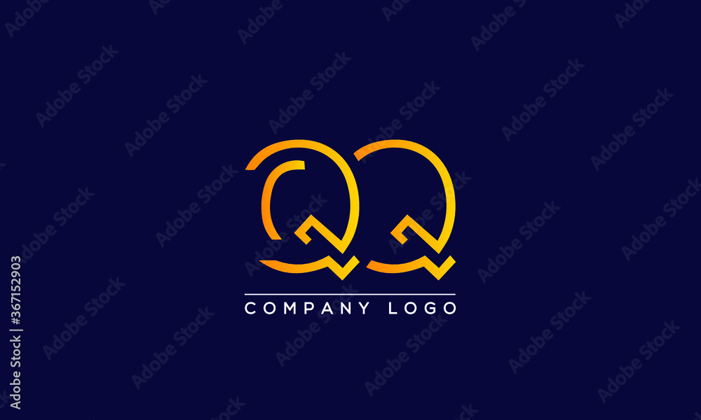 Creative letters QQ Logo Design Vector Template. Initial Letters QQ Logo Design	