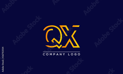 Creative letters QX or XQ Logo Design Vector Template. Initial Letters QX Logo Design 