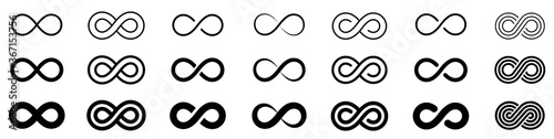 Tablou canvas Infinity icon set