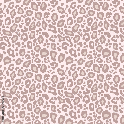 Vector seamless background. Animal leopard pastel pattern print