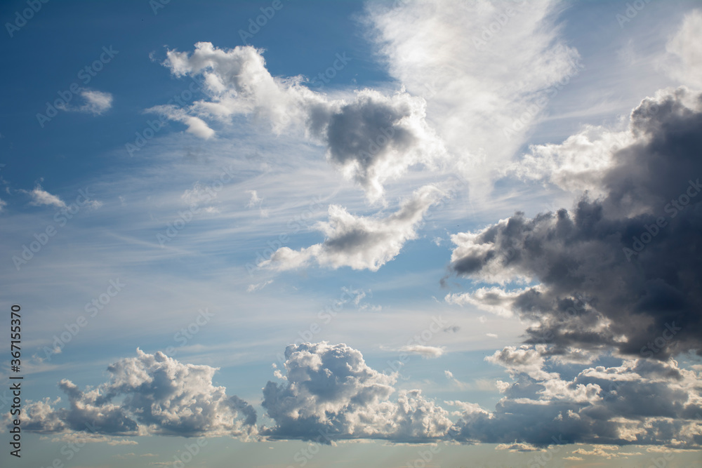 Beautiful clouds in the sun rays Beautiful clouds in the sun rays
