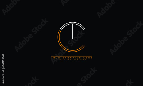 CT TC C T abstract vector logo monogram template