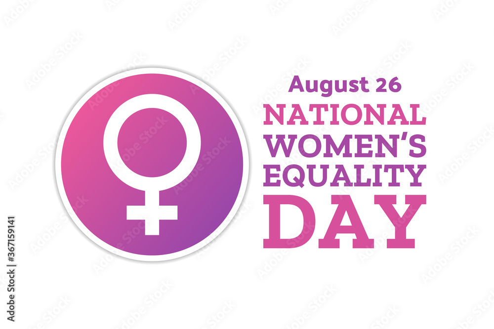 Women's Equality Day. August 26. Holiday concept. Template for background, banner, card, poster with text inscription. Vector EPS10 illustration. Women's Equality Day. August 26. Holiday concept. Template for background, banner, card, poster with text inscription. Vector EPS10 illustration.