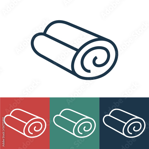 Linear vector icon with roll