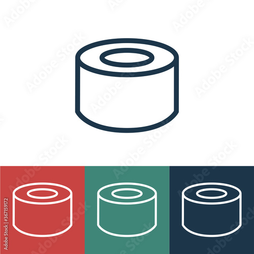 Linear vector icon with sushi