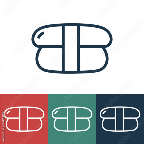 Linear vector icon with tamago